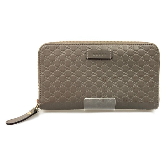 Gucci Guccissima Zip Around Long Wallet Gray - Picture 1 of 7
